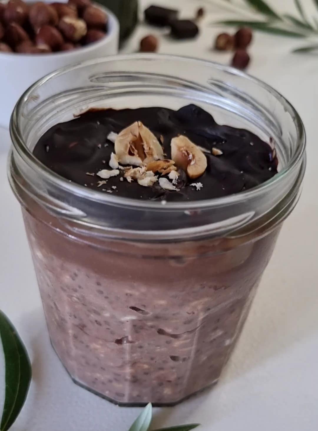 porridge façon ferrero rocher (overnight)