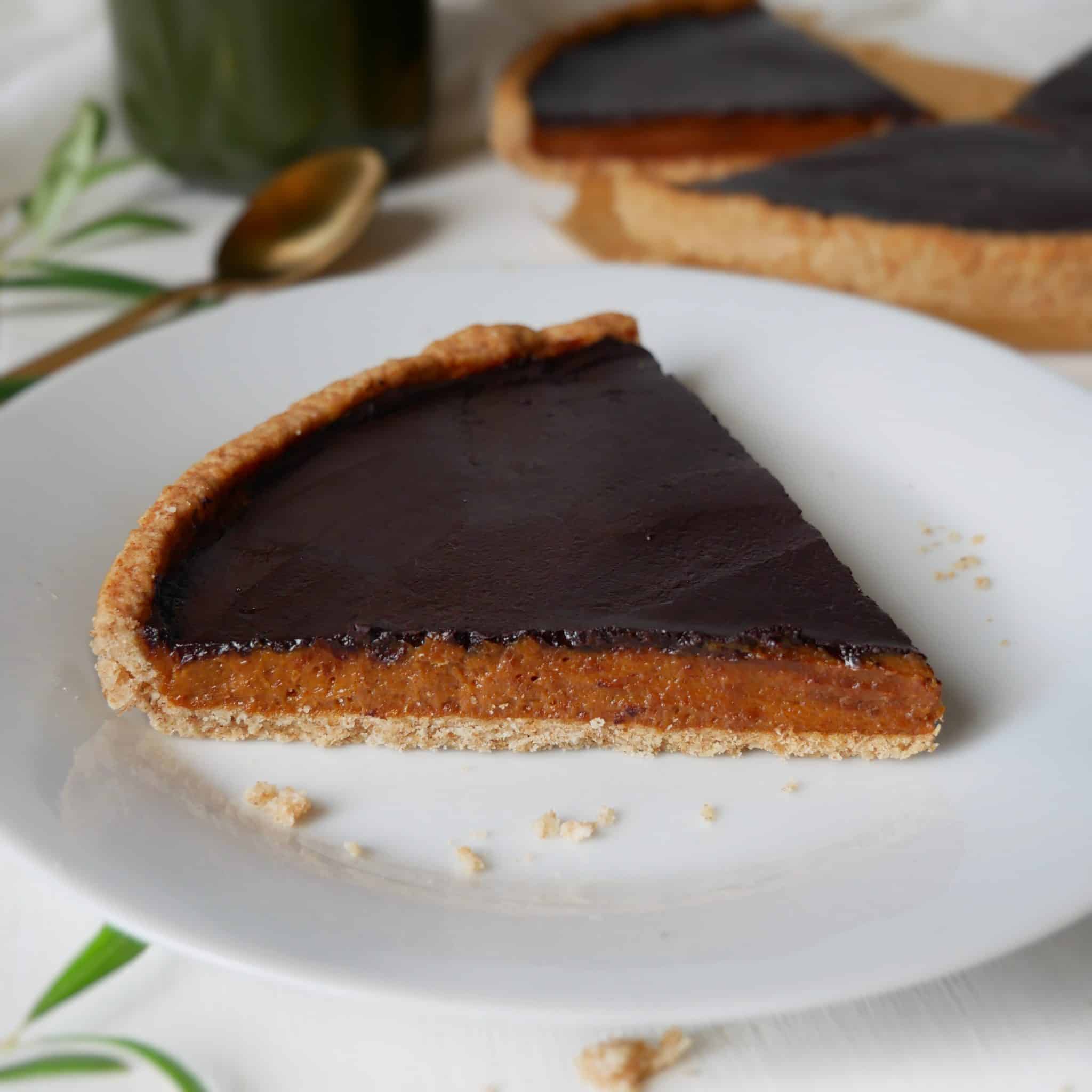 TARTE TWIX HEALTHY (sans beurre ni sucre raffiné)