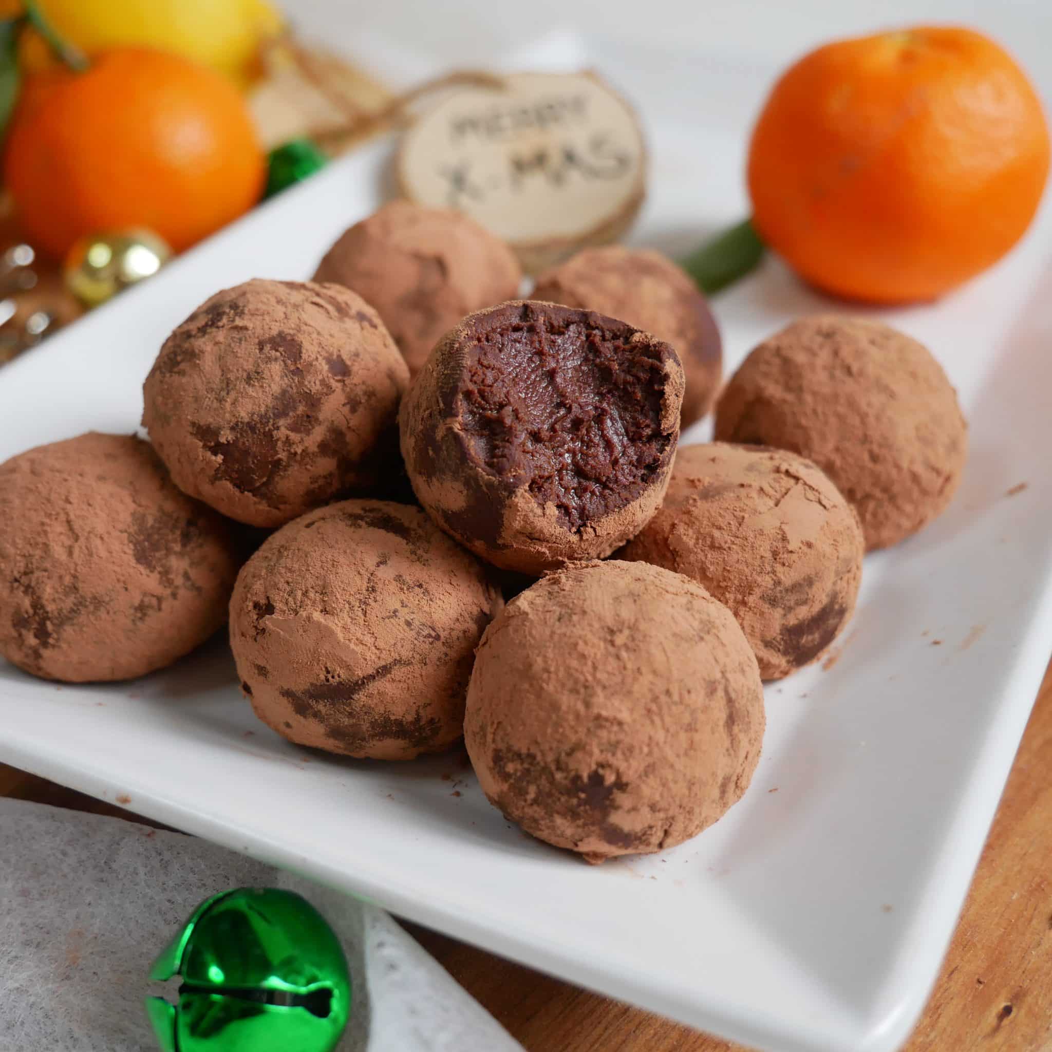Truffes au chocolat sans beurre ni crème