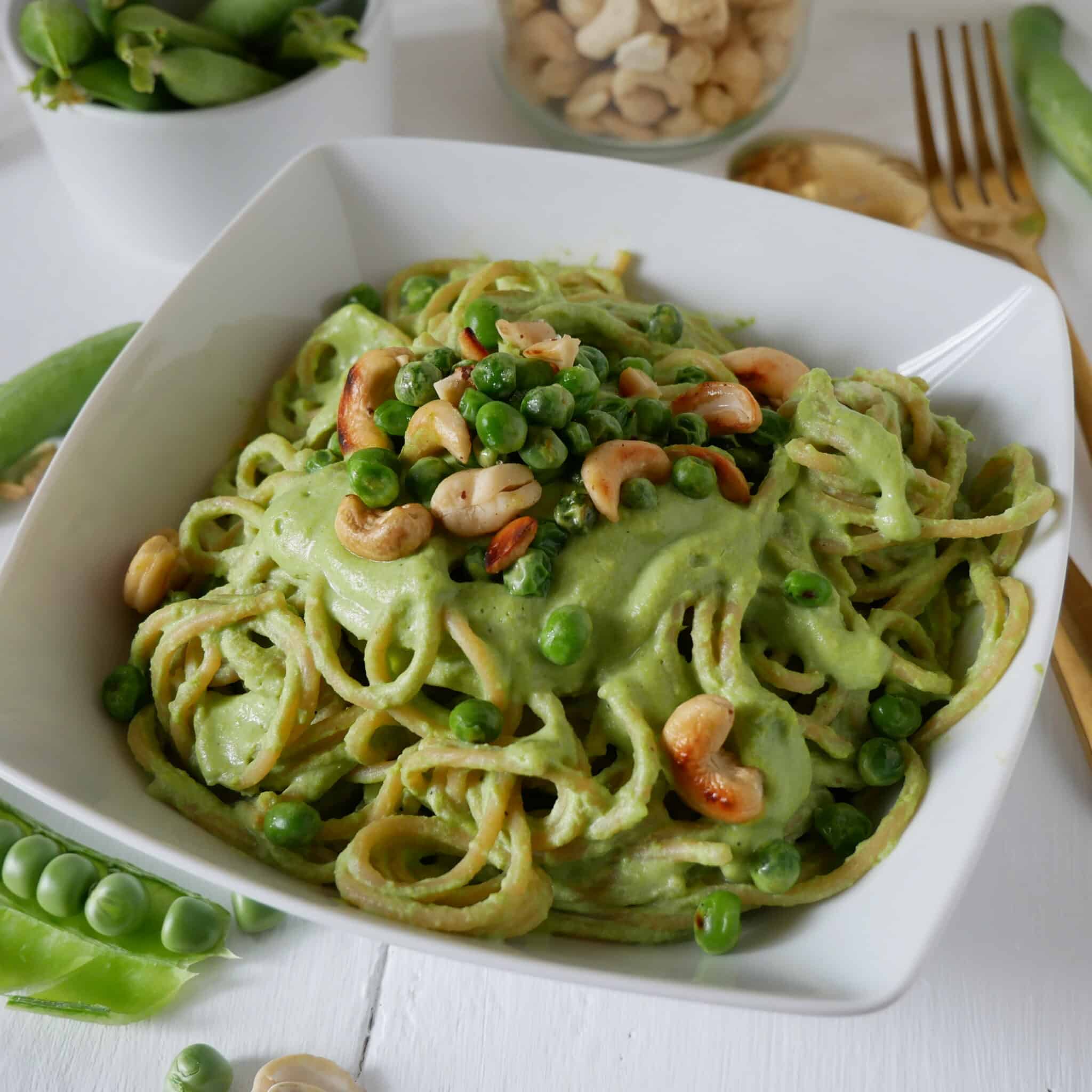 sauce petit pois cajou healthy