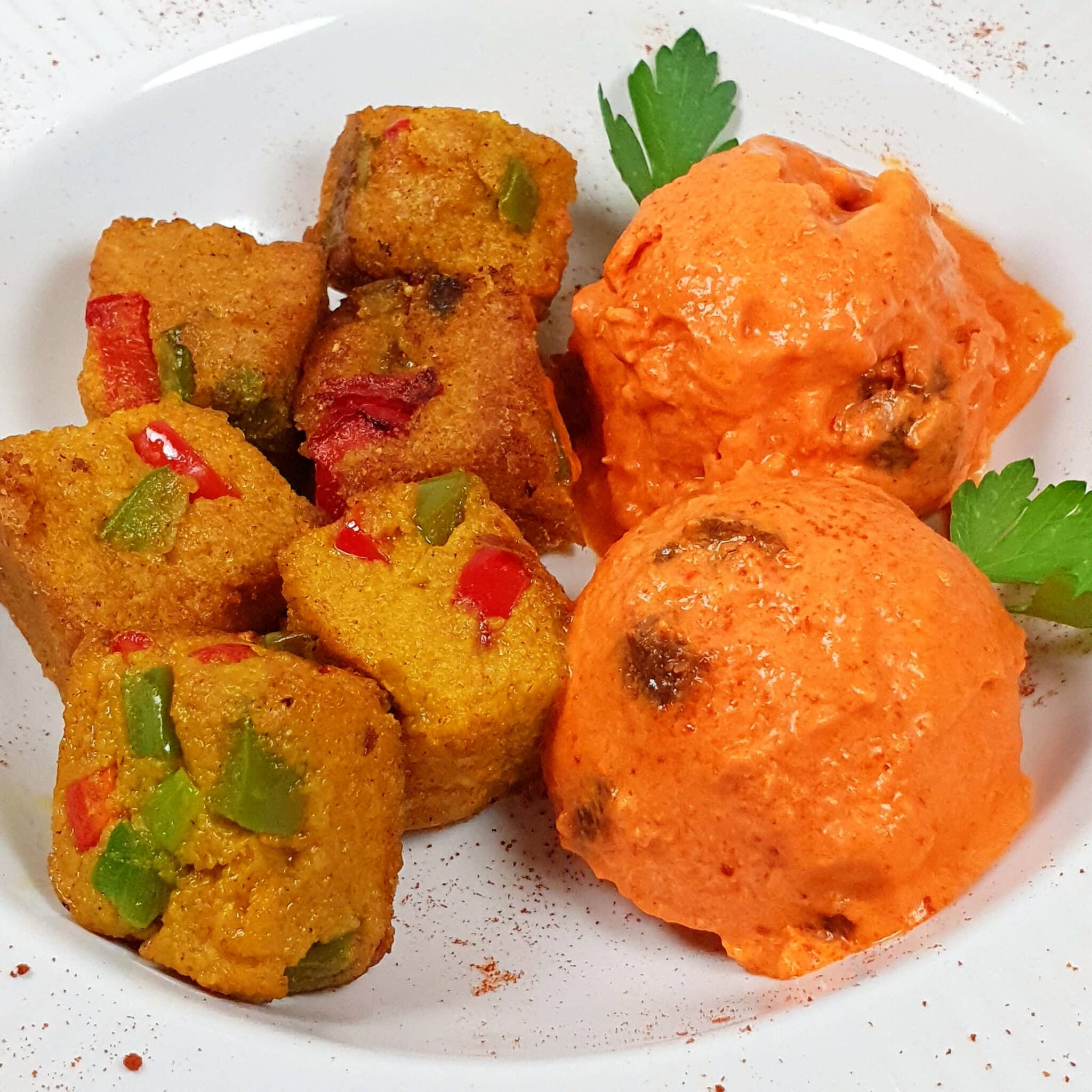 glace poivron façon tajine et polenta
