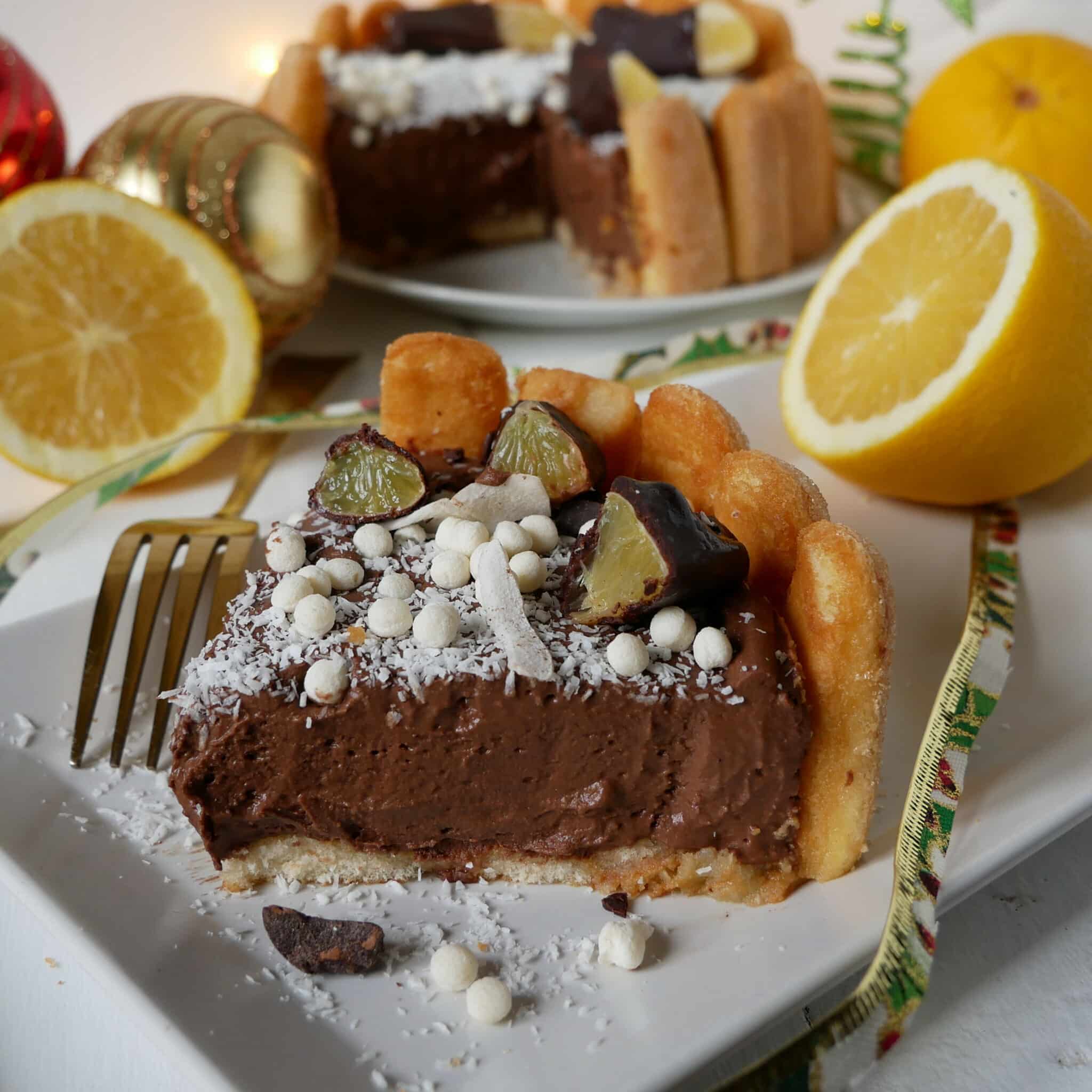 charlotte chocolat orange et noix de coco