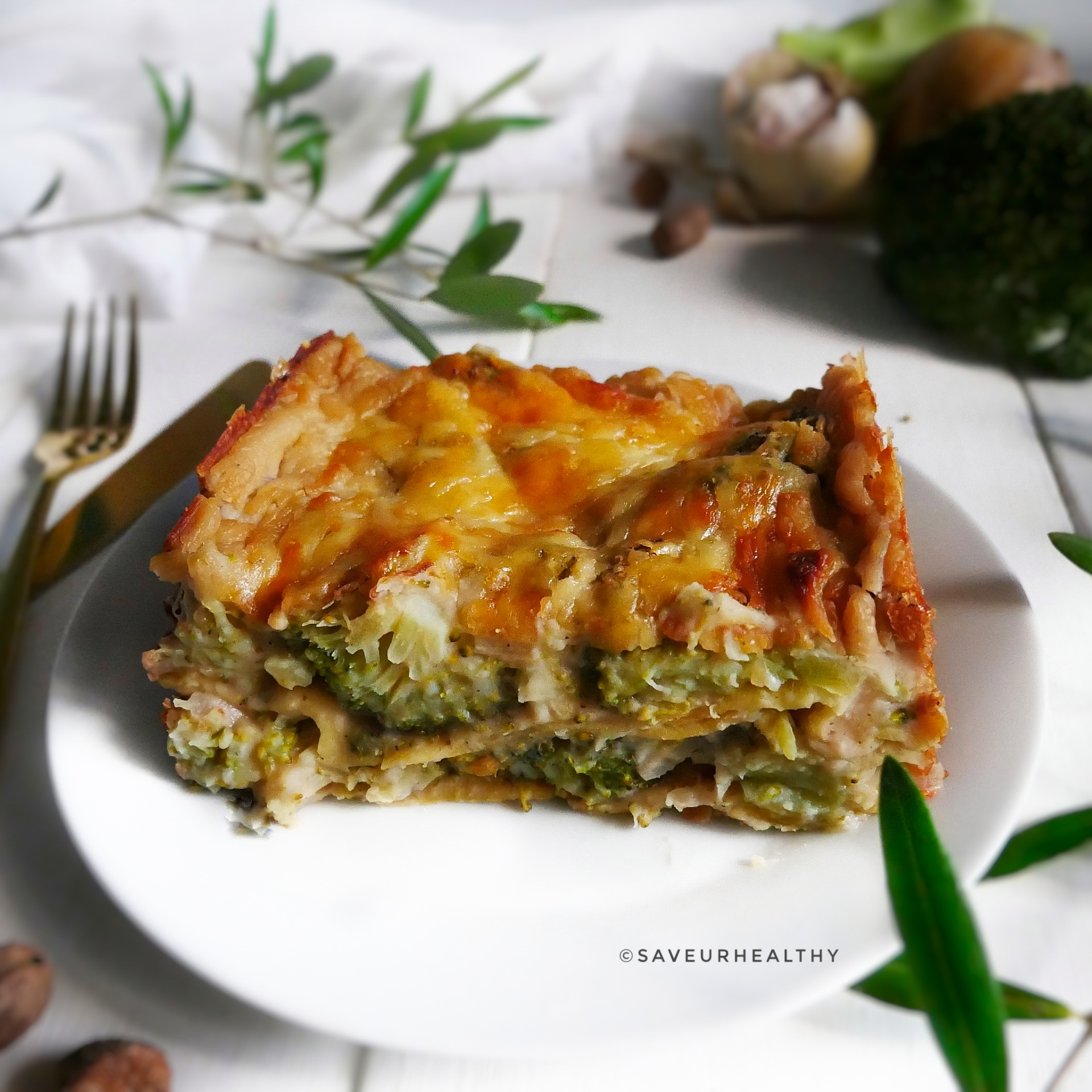 LASAGNE végétarienne aux brocolis sans lactose sans gluten
