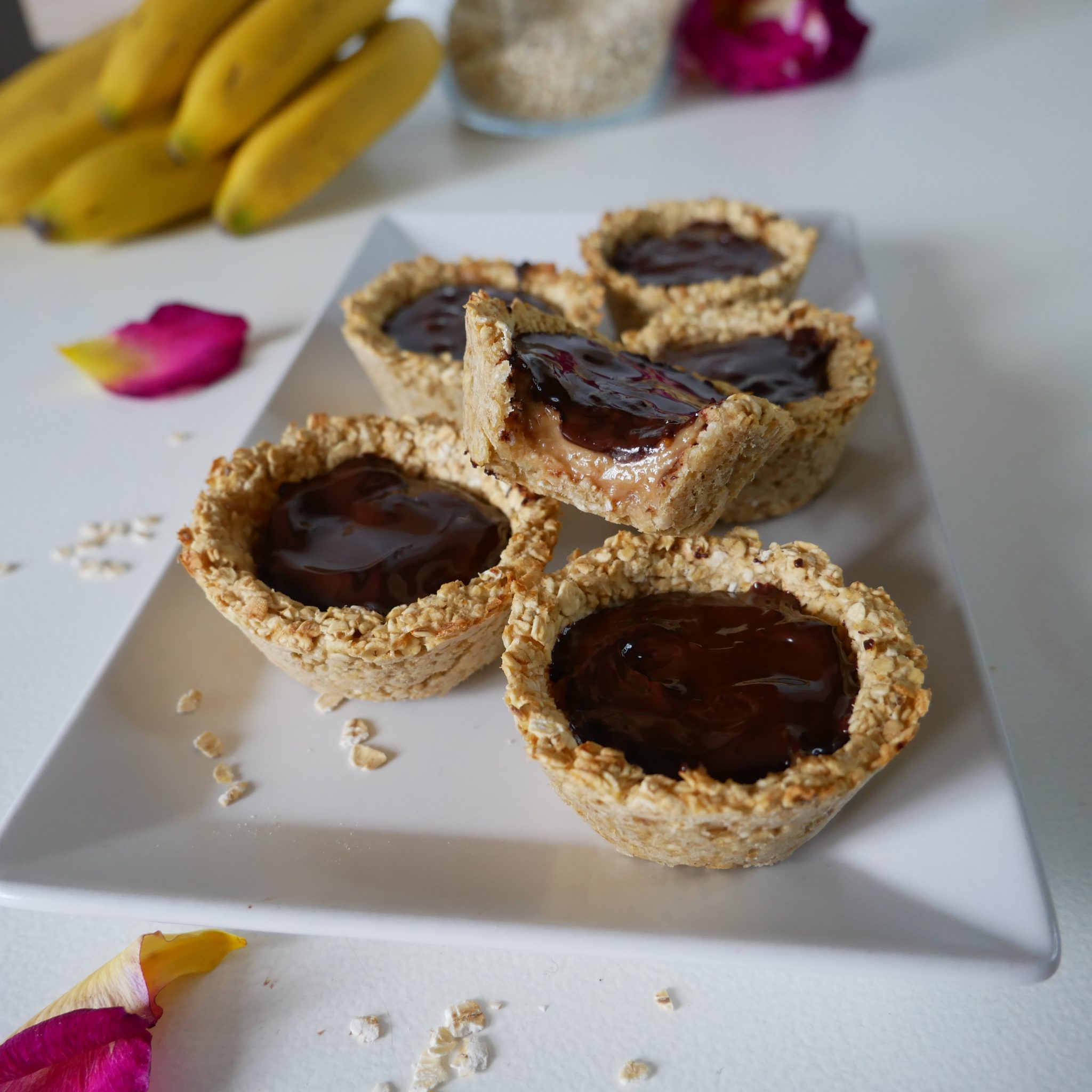 CUPS : biscuit avoine, coeur coulant banane